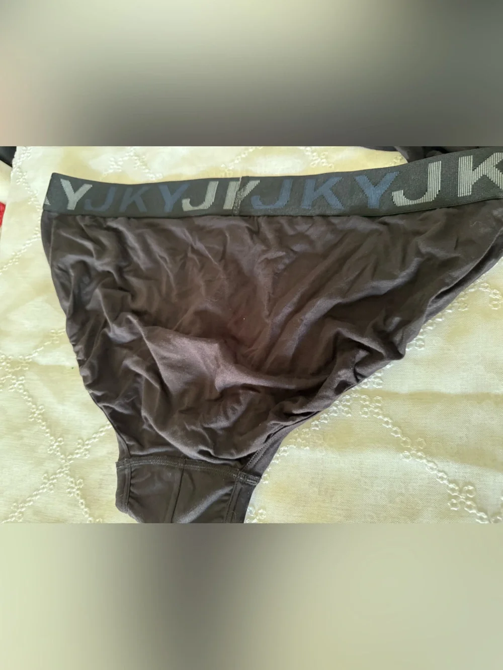 KYKY Navy Bikini Brief with Logo Elastic Waistband